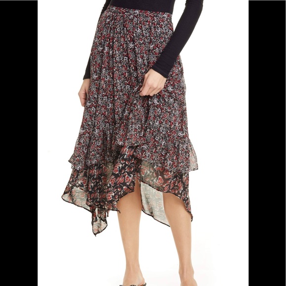 Free People | Zuma Drippy Ruffle Skirt Size 2 - Picture 3 of 9